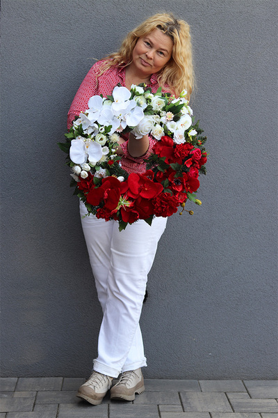 Polska 2, piękny wianek stroik patriotyczny