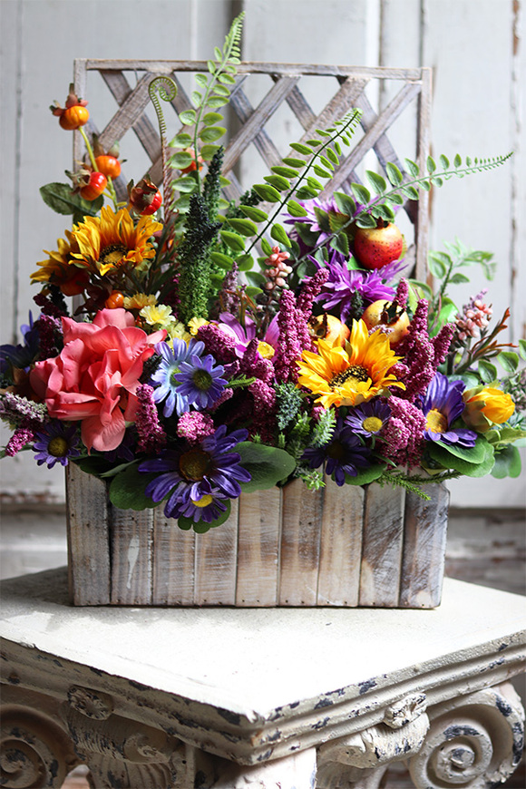 Kolorato, dekoracja kwiatowa w skrzynce
