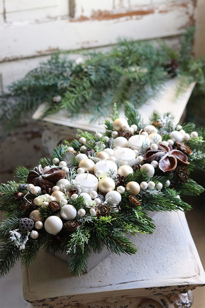 adwentowy stroik Modern 2, wym.18x60x30cm