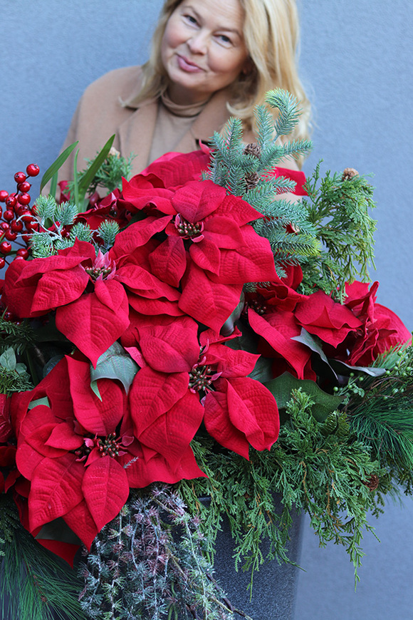 Gwiazda Betlejemska Grandena, wysokiej jakości sztuczna roślina