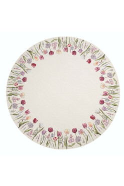 Tulipany, obrus gobelinowy serweta okrągła, śr.165cm