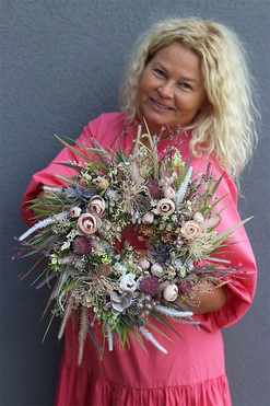 Boho Gerera 2, wianek dekoracyjny z suszem, rozp.45cm  