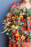 Jesienny Zachwyt, jesienny wianek z owocami