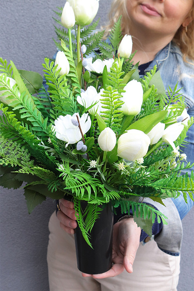 Lumina Biel, bukiet nagrobny we wkładzie do wazonu