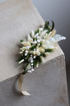 OD RĘKI Boho Green, stroik / dekoracja do koszyczka wielkanocnego, rozp.18x10cm