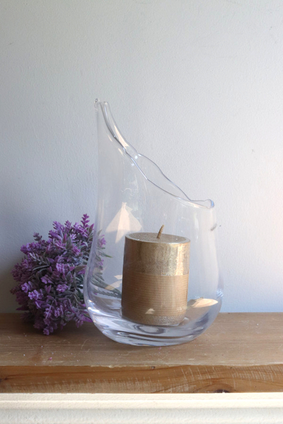 szklany wazon / świecznik Ukośny	