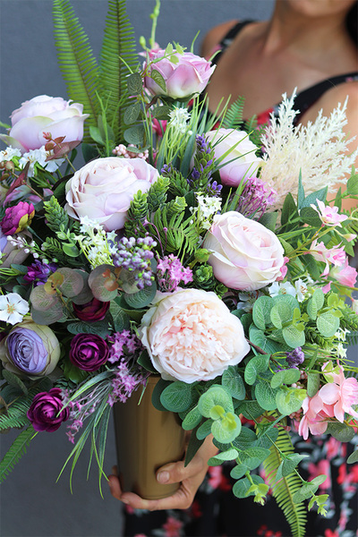 Santo, bukiet nagrobny we wkładzie, wys.52cm