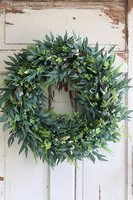 Boho Gretra Spring, zielony wianek z eukaliptusem