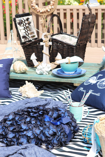 Chatou Nouve, kosz piknikowy z wyposażeniem, ciemnobrązowy