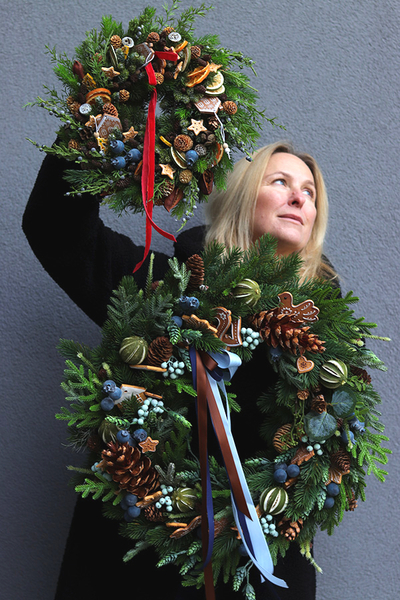 Domowy Zakątek, świąteczny wianek na drzwi	