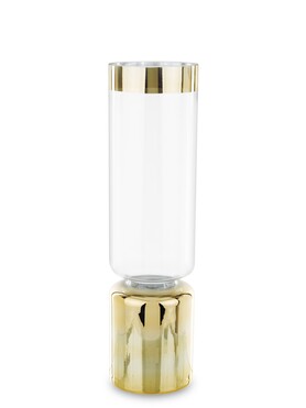 wazon szklany Burano Gold Long A, wym.44x12x12cm