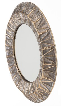 lustro Casablanca Renesans w złotej ramie, wym.65x65x5.5cm