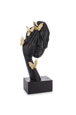 Madame Butterfly, figurka dekoracyjna, czarna maska, wym.54x22x16cm