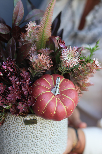 Toledo, kompozycja w jesiennym klimacie z dynią, wym.28x24cm