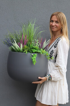 Heather Green Walter, jesienna kompozycja fiberglass, wys.73cm