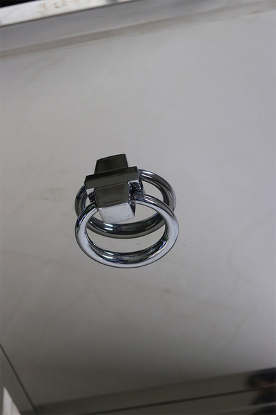 Royal Silver, metalowa donica z półką