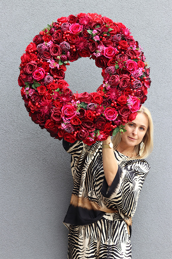 bardzo duży wianek, Czerwień Bordossa