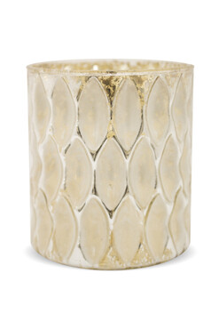 Luna Beige, szklany świecznik, wym.9x8x8cm