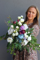 Luksuria Heart Violet, bukiet nagrobny we wkładzie