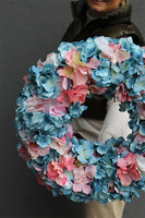 Gesiana 2, niebiesko-różowy wianek z hortensjami