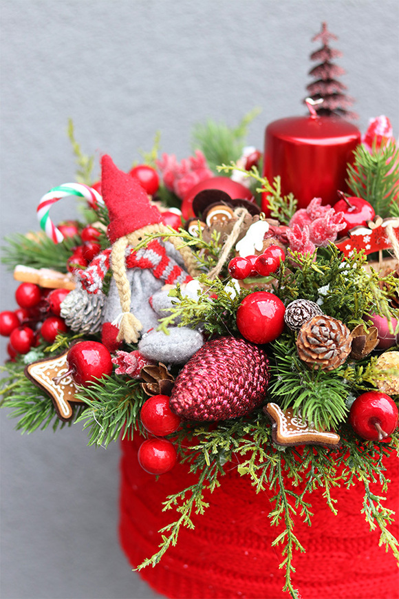 Gwiazdka z Leonem 2, flowerbox świąteczny