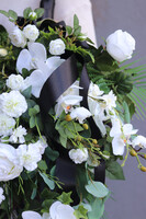 Ellenia, bukiet nagrobny do położenia, biały