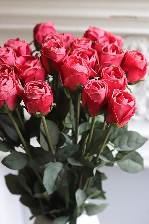 Dusty Pink Roses, kompozycja kwiatowa róże w wazonie