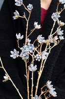 Golden Winter, gałązka sztuczny kwiat