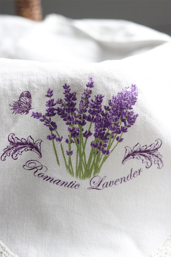 Romantic Lavender, bawełniana serwetka do pieczywa