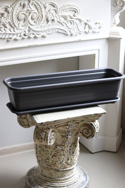 Natura, balkonowa osłonka doniczka z podstawką, wym.15x60x19cm