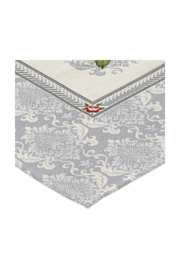 Rose Palace Grey, obrus gobelinowy serweta