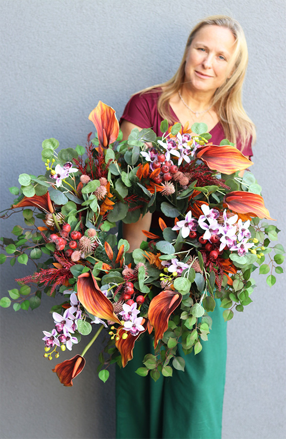 Kalle Miedziane, wieniec / wiązanka pogrzebowa, śr.80cm