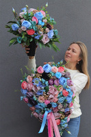 Sara Pastels, komplet dekoracji nagrobnych, wiązanka + bukiet