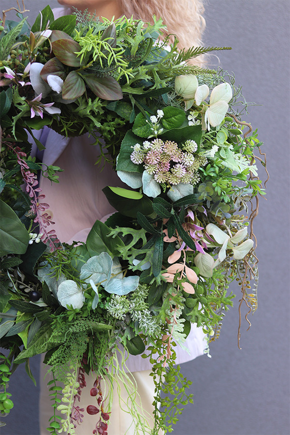 Green Dekorite, zielony wianek na drzwi