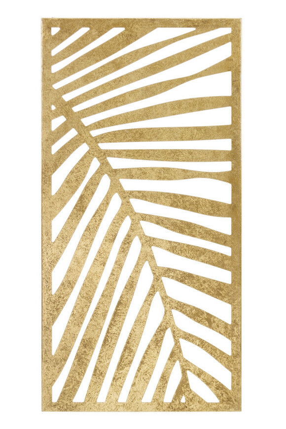 Palma Gold, metalowa dekoracja ścienna, wym.80x38cm