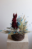 Velvet Cottage, stroik wielkanocny z zajączkiem