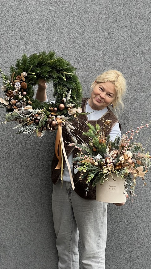 Cynamonowe Święta, flowerbox świąteczny