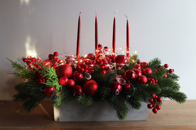 stroik świąteczny, Karminowy Exclusive 3, wym.45x67x30cm 