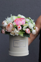 dziewczęcy flowerbox, Pudrovano, wys.34cm 