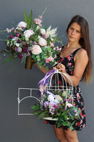 Santo, dekoracja nagrobna w klatce, wys.39cm 