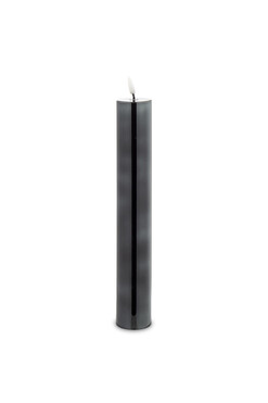 Black, migocząca świeca LED, wys.34cm