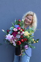 Kolory Świata 2, kolorowy bukiet nagrobny, dł.50cm