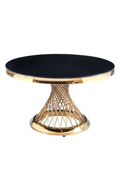 Everson Luxury, stół stal szlachetna, złoty, wym.130x75x75cm