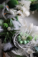 Wielkanoc w domu, wiosenny wianek dekoracyjny