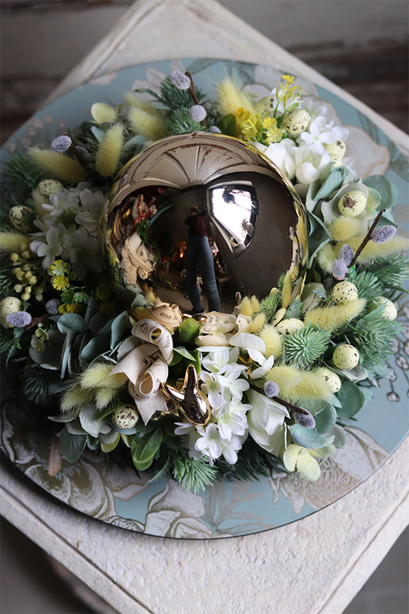 stroik wielkanocny, Wiosenna Chwila, śr.33cm 