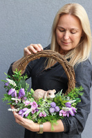 Króliczek Violet, wiosenny wianek z zajączkiem