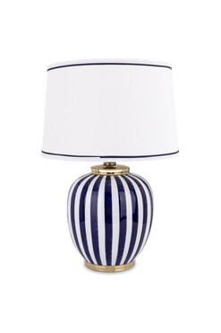 Hampton Navy, elegancka lampa stołowa, wys.58cm