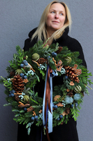 Domowy Zakątek, świąteczny wianek na drzwi