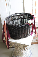 kosz rowerowy z dekoracją, Nedra, wym.24x30x37cm