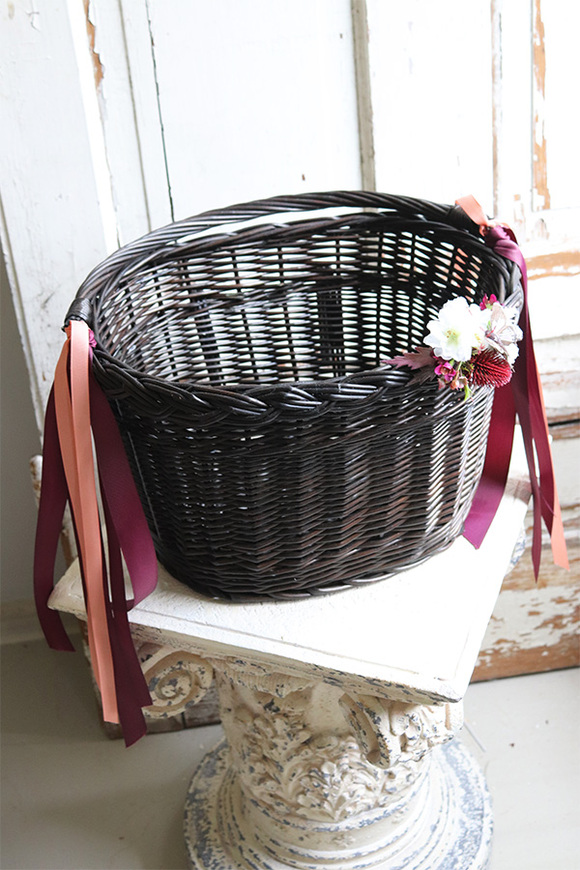 kosz rowerowy z dekoracją, Nedra, wym.24x30x37cm